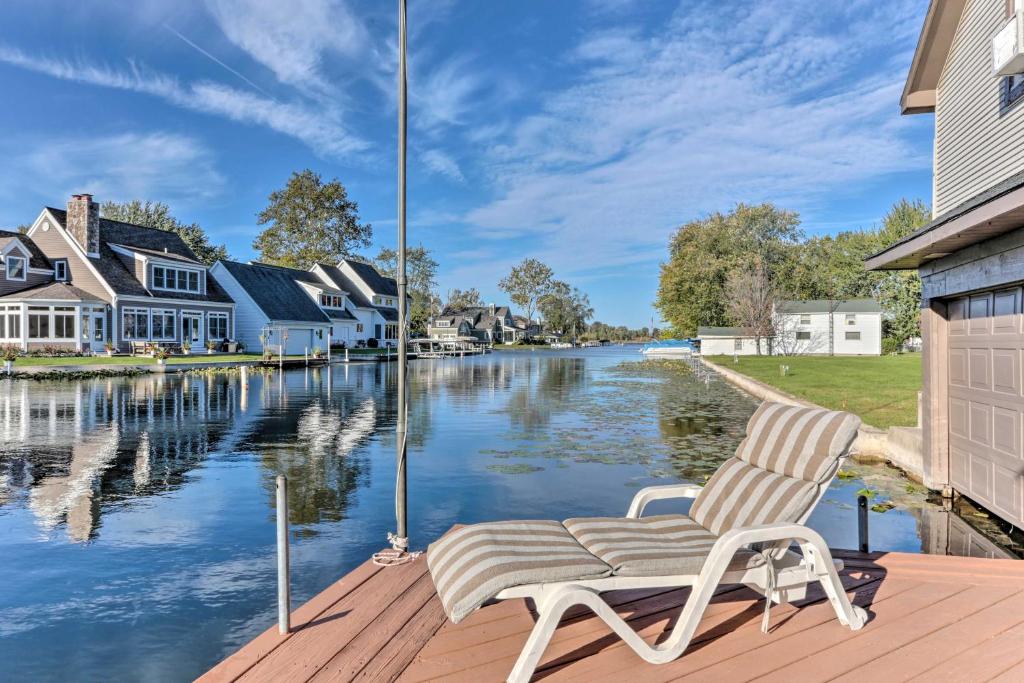 Waterfront Syracuse Home Deck, Fire Pit and Kayaks